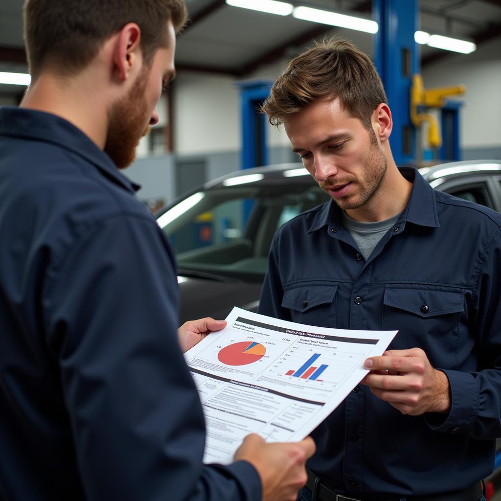 Mechanic Explaining Diagnostic Report