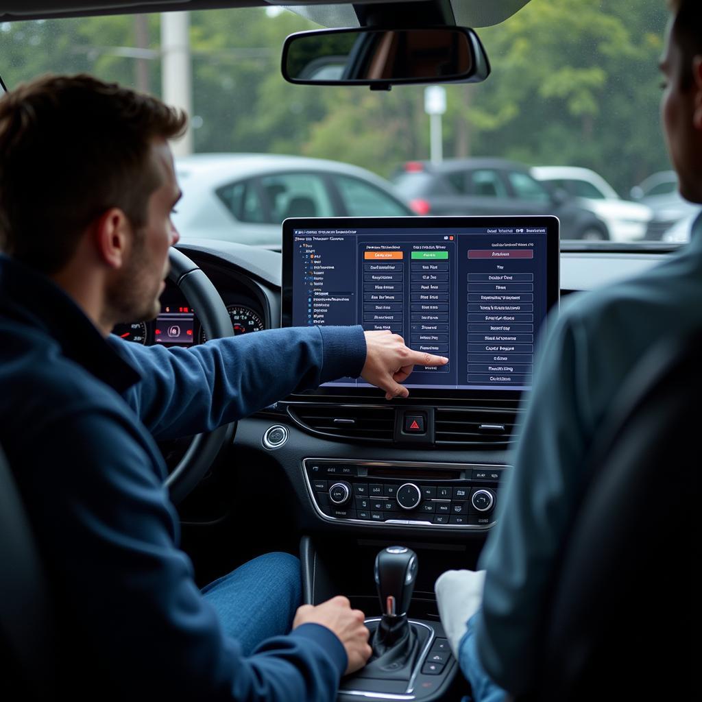 Mechanic Explaining Diagnostic Results