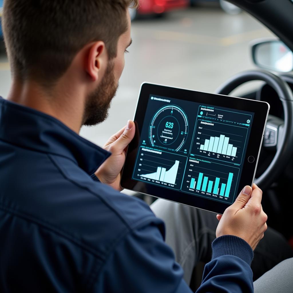 Mechanic Discussing Diagnostic Results with a Car Owner