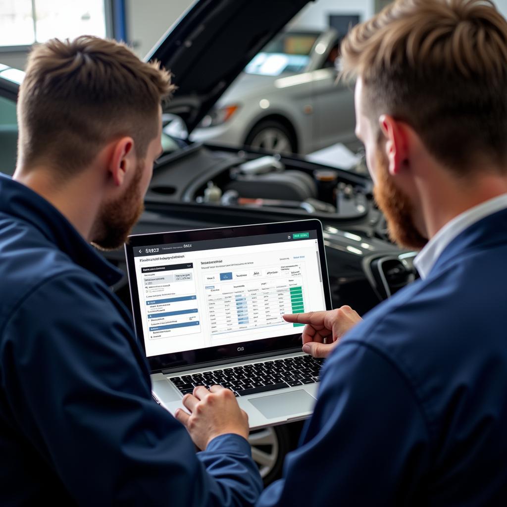 Mechanic Explains Diagnostic Results to Car Owner