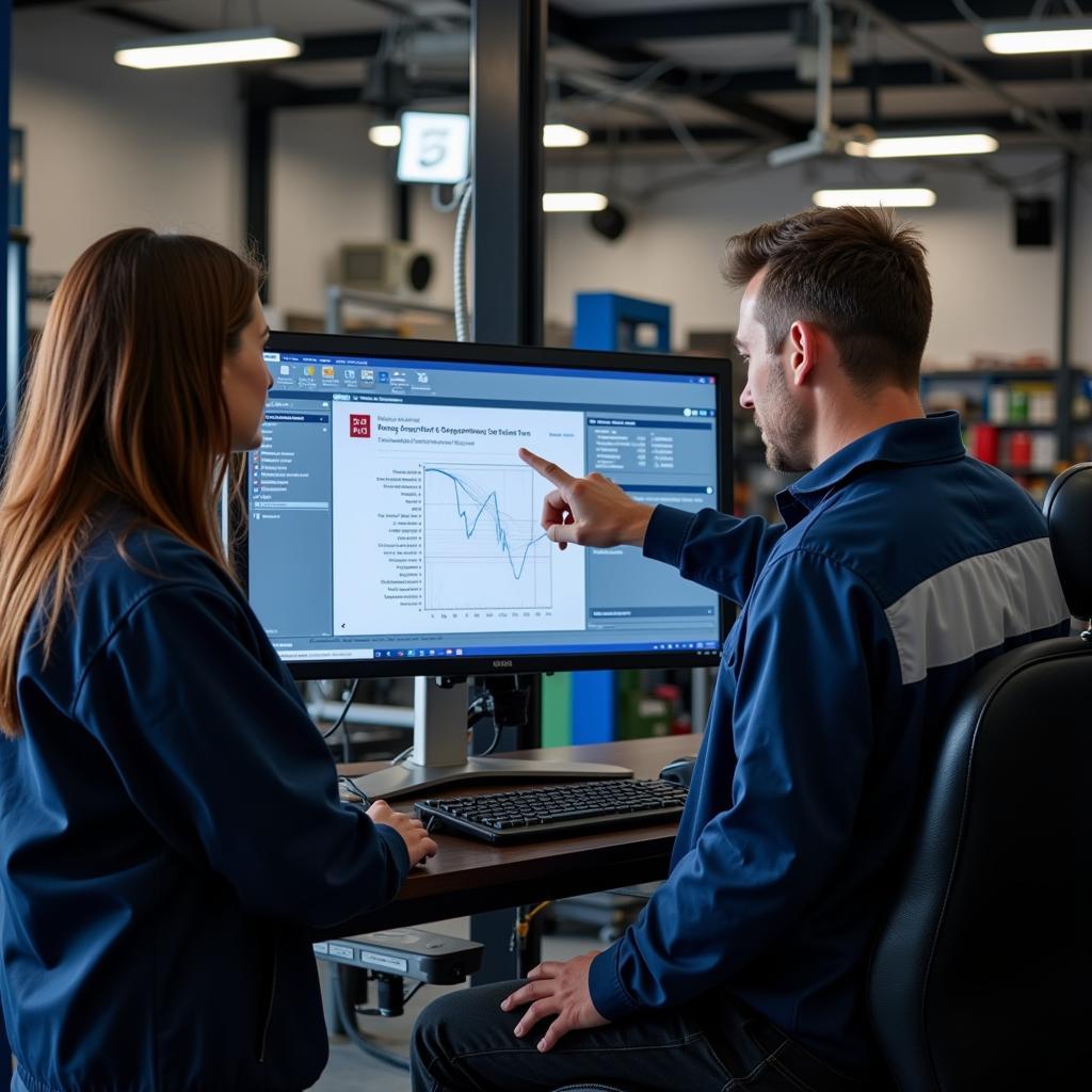 Mechanic Explaining Diagnostics Report