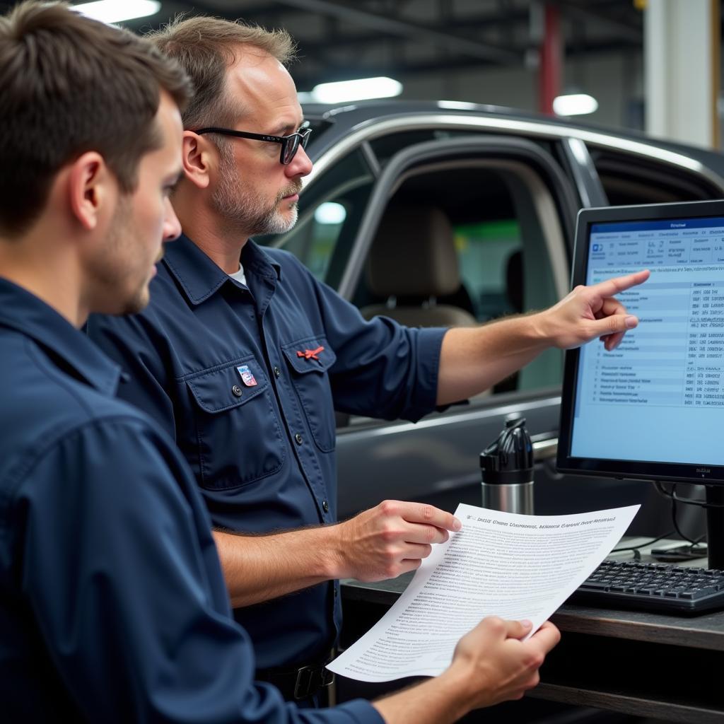 Mechanic Explaining OBD Scan Results