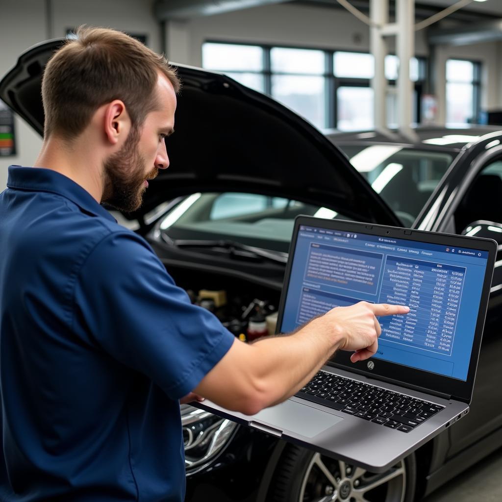 Mechanic Explaining Diagnostic Report