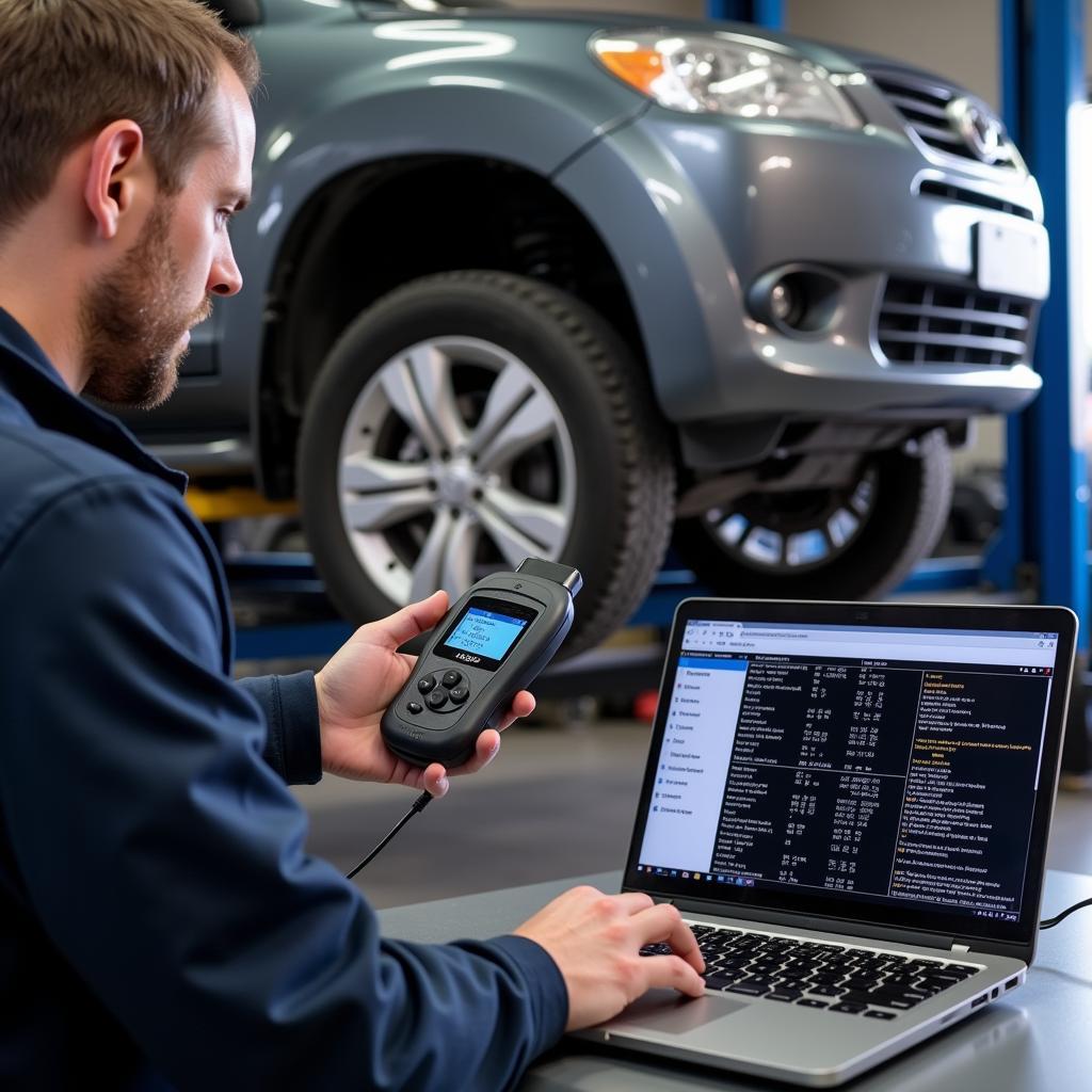 Mechanic Performing Car Diagnostics in Hatfield