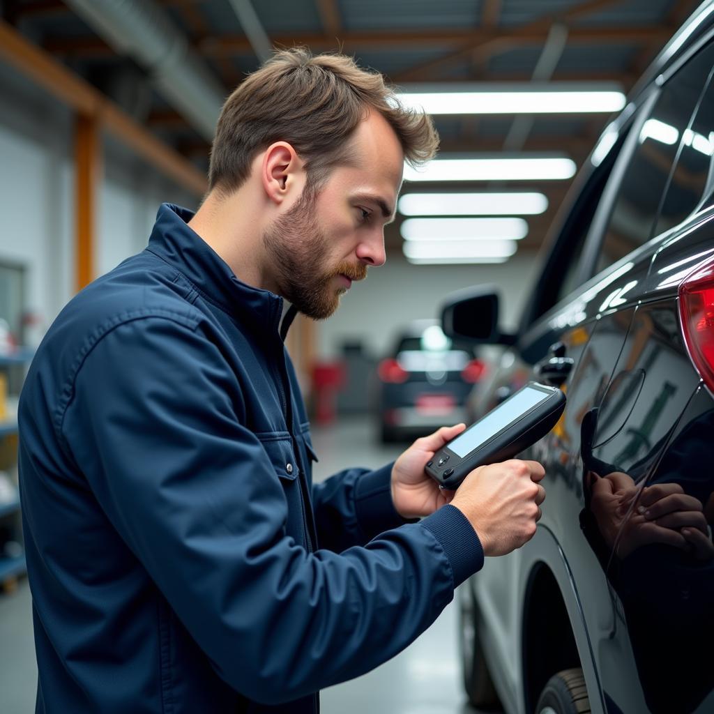 Mechanic Performing Car Diagnostics in Cookstown