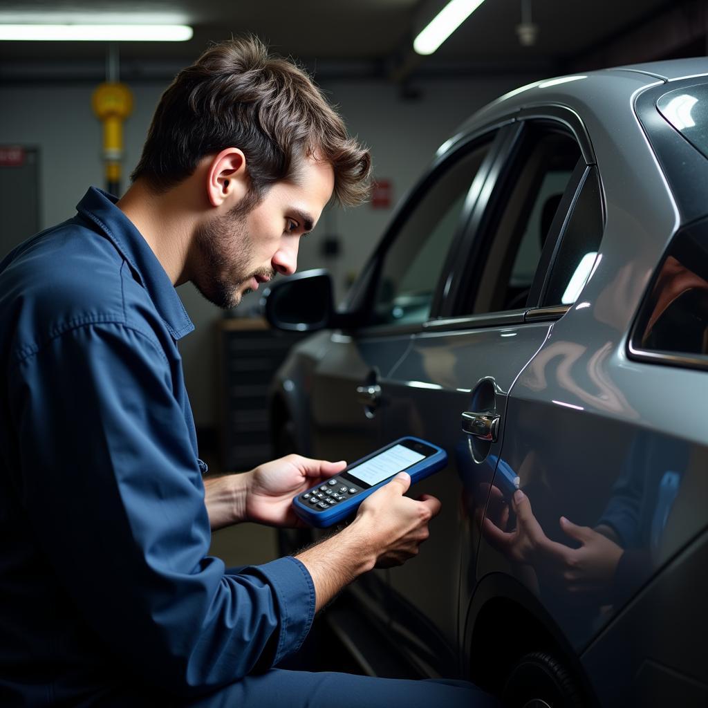 Mechanic Performing Car Diagnostics in NW10