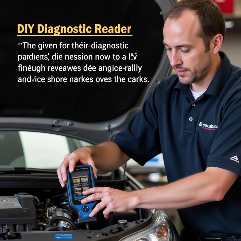 Mechanic Using a Car Diagnostic Reader