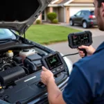 Mobile Car Diagnostic Tools in Use