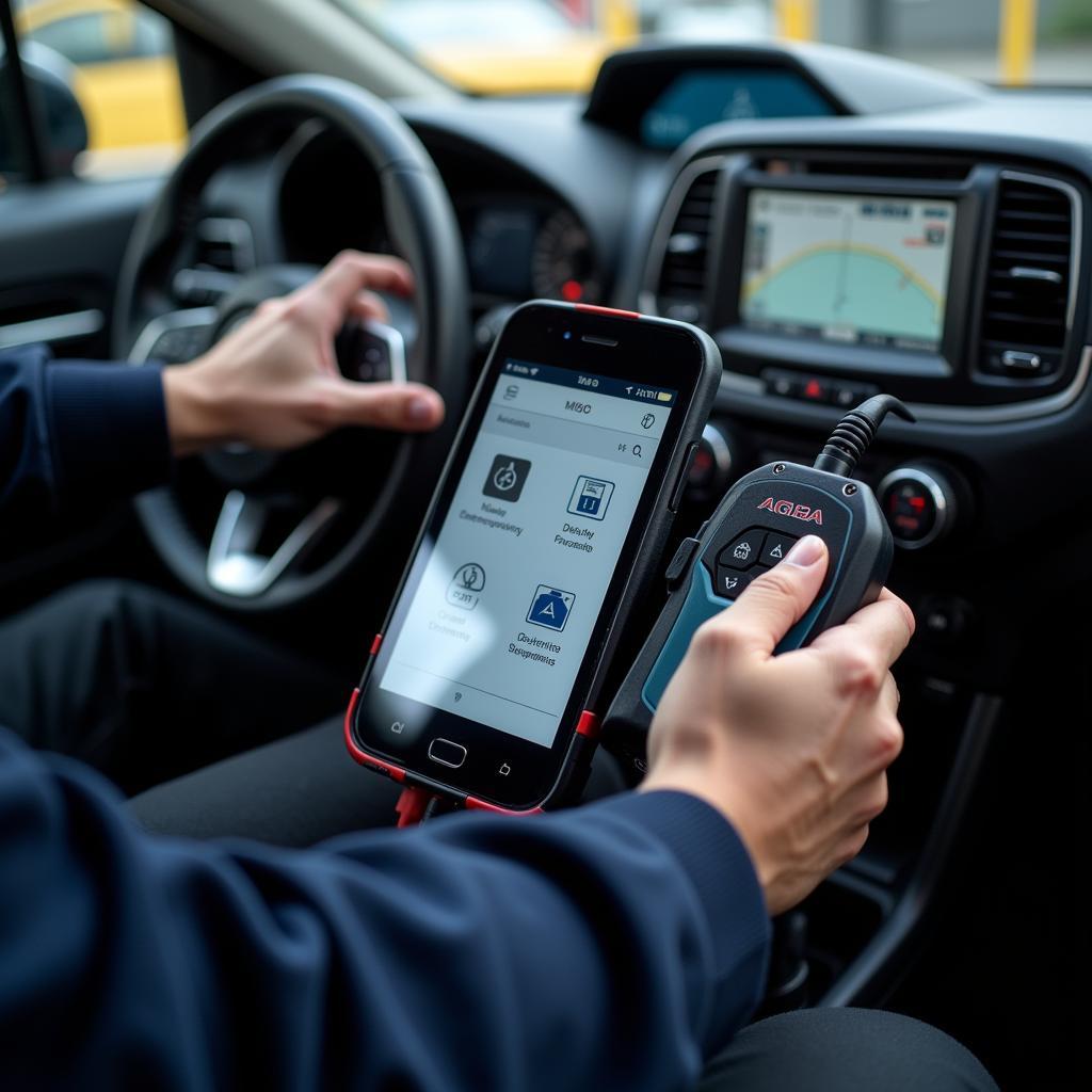 Close-up of Mobile Diagnostic Tools