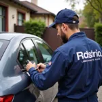 Mechanic performing mobile car diagnostics in Measham