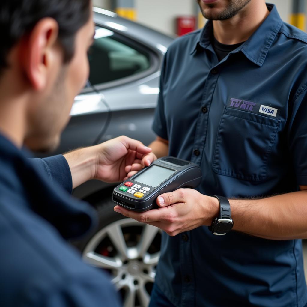 Mobile payment options for car diagnostics in Measham