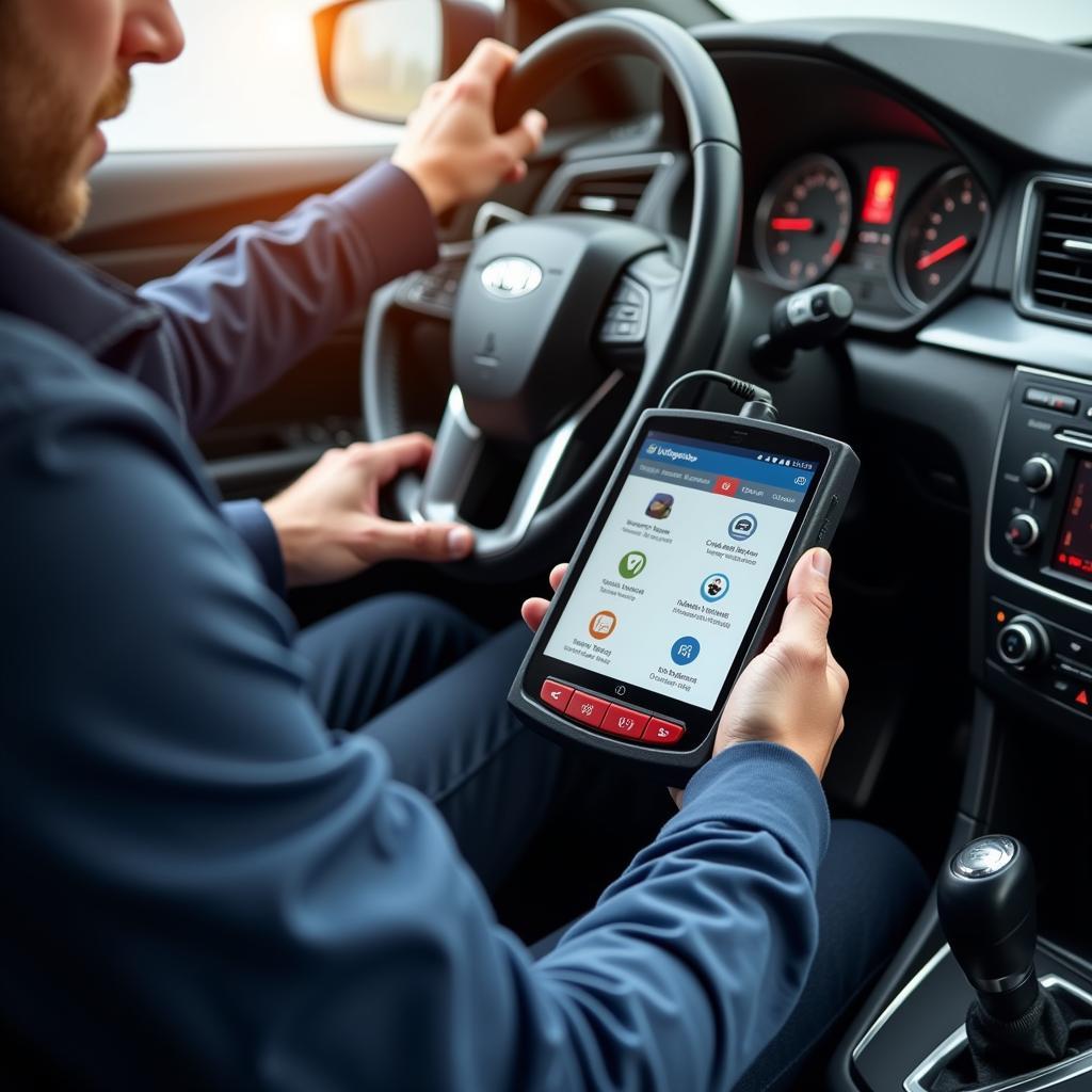 Mobile Mechanic in Bristol Diagnosing a Car