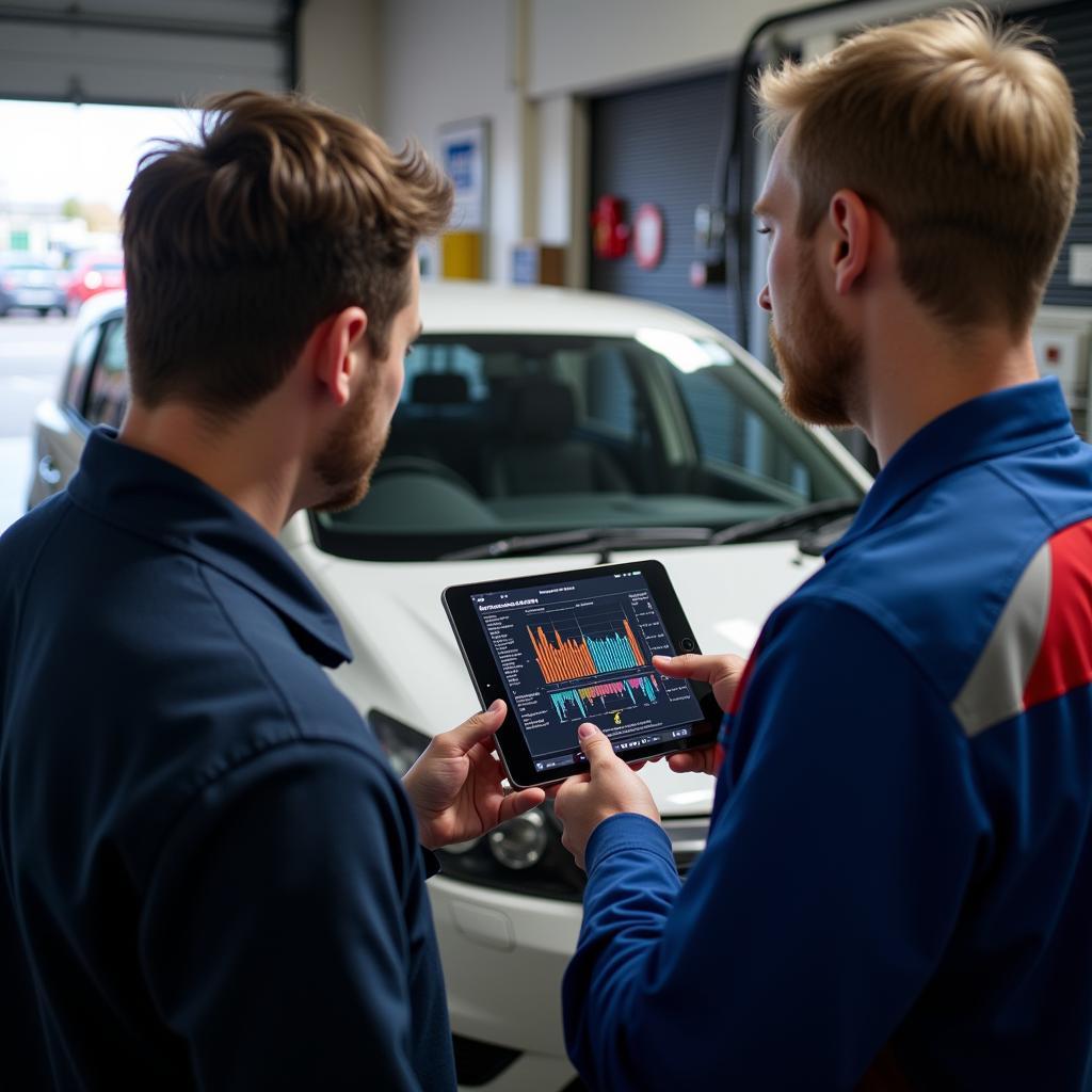 Mobile Mechanic Using Diagnostic Tools in Ringwood