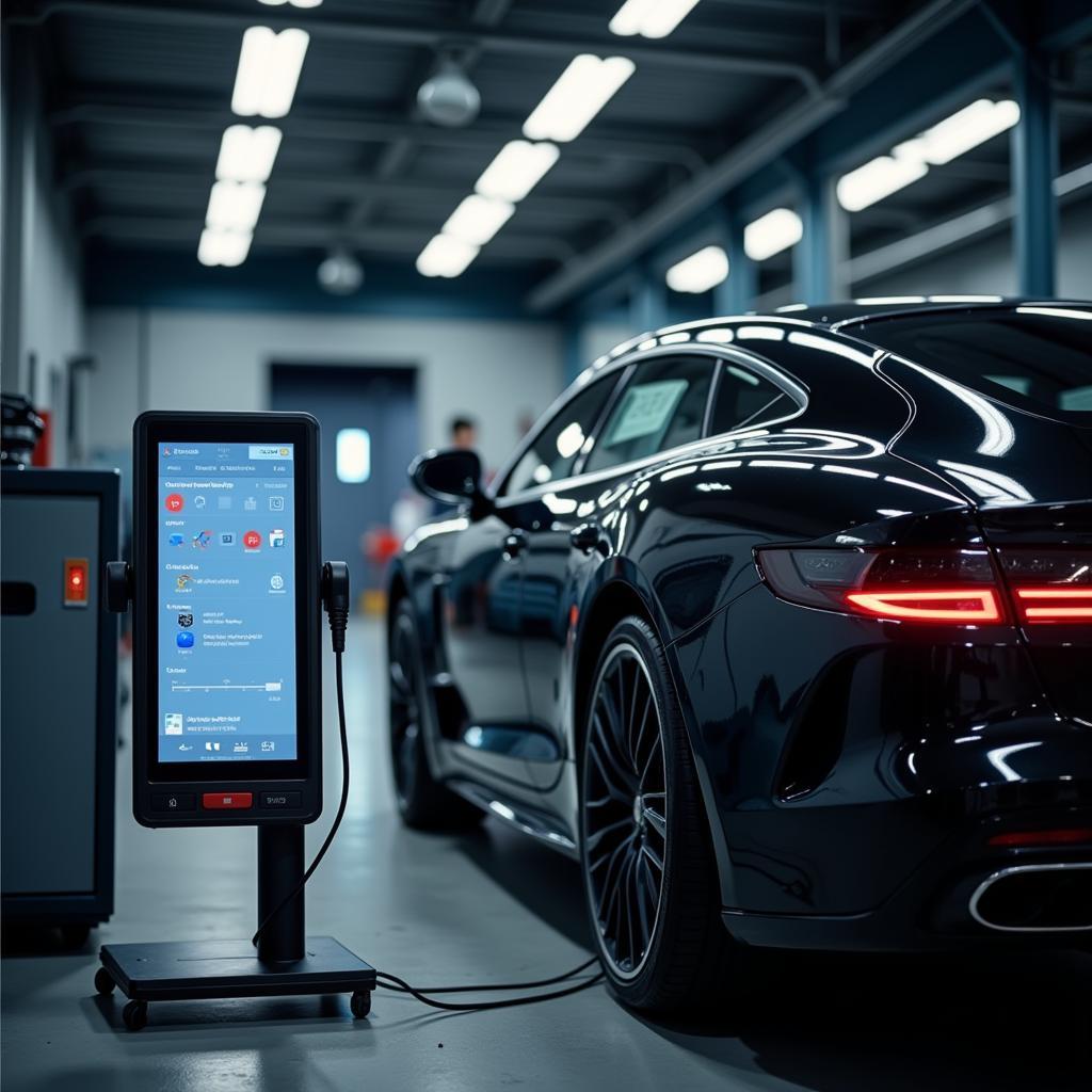 Modern Car Connected to Bosch Diagnostics System