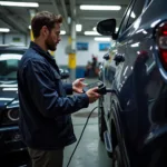 Modern Car Diagnostic Equipment in an Irish Garage