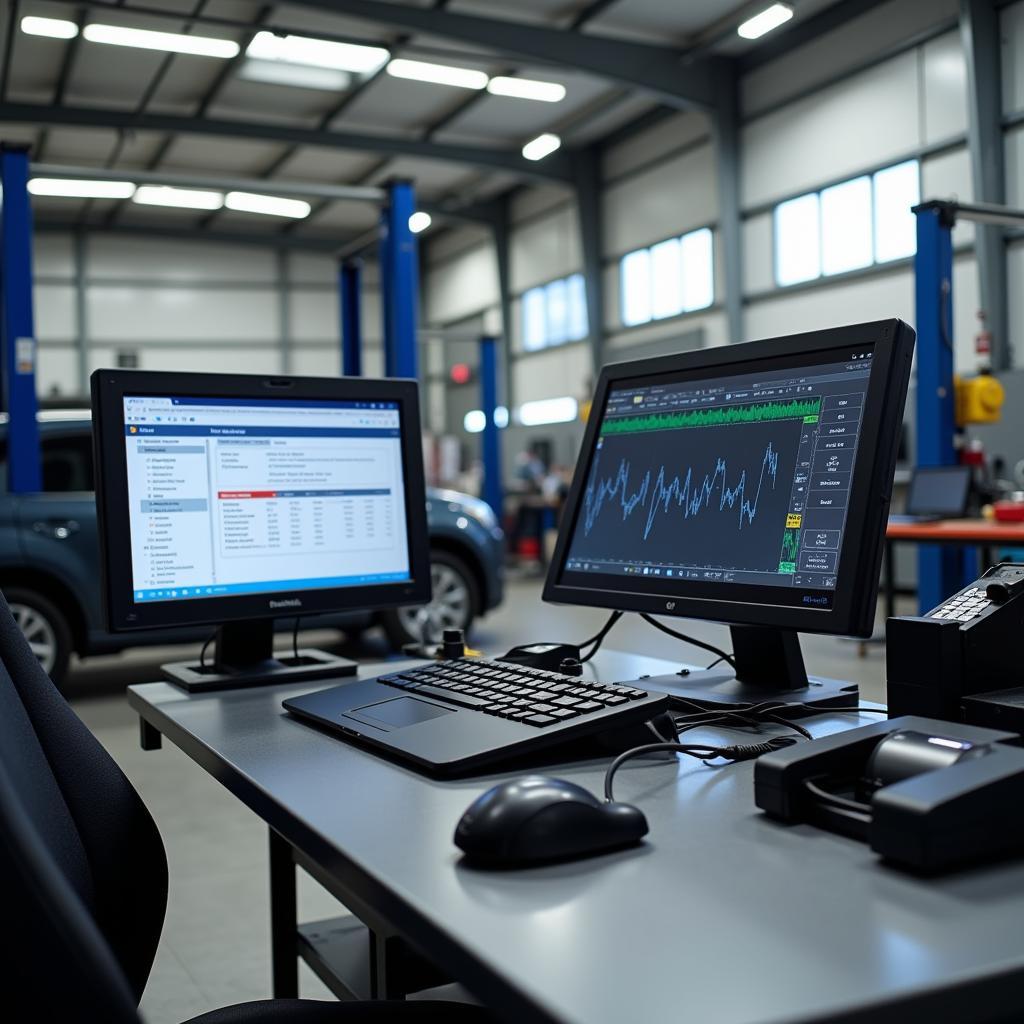 Modern Car Diagnostic Equipment at a Garage in Cookstown