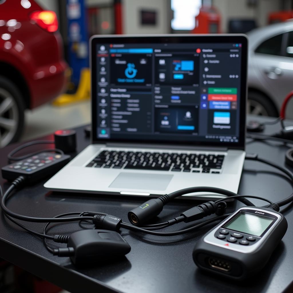 Modern Car Diagnostic Equipment in a Glasgow Garage