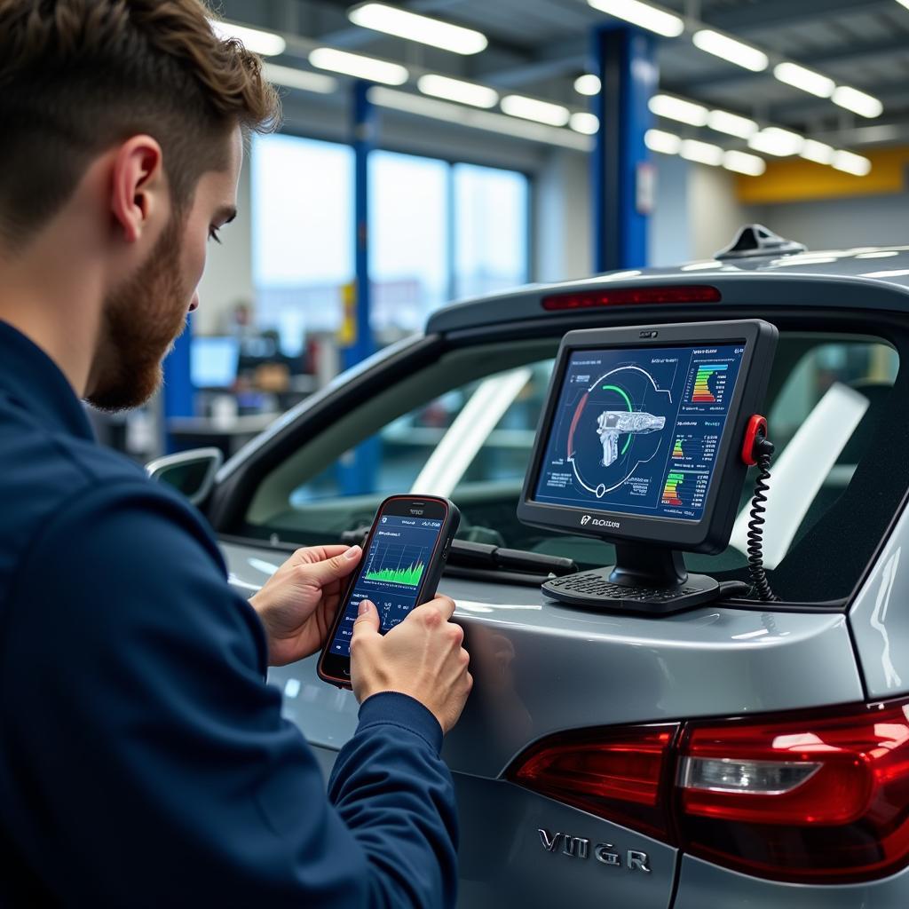 Modern Car Diagnostic Equipment in a Hounslow Garage