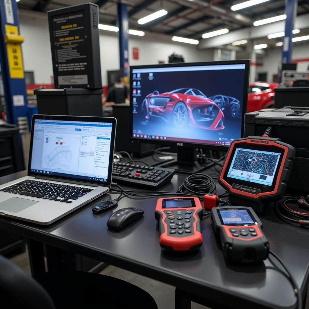 Modern Car Diagnostic Equipment in a St Albans Garage