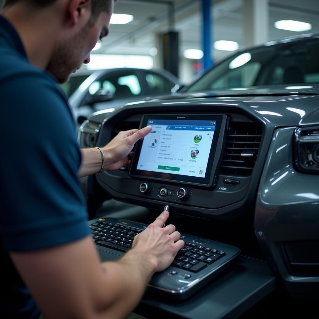 Advanced car diagnostic tools used in a West Wickham garage