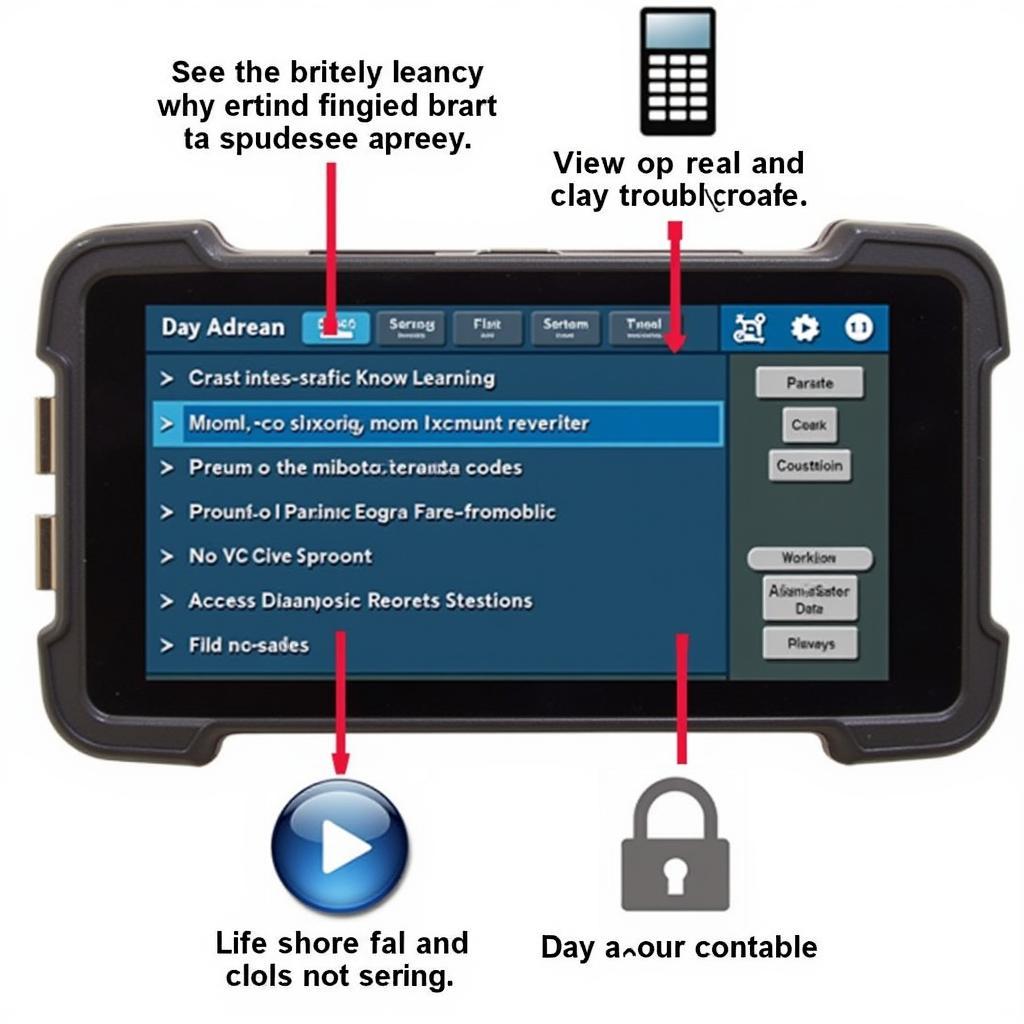 MS309 car diagnostic tool displaying the main menu