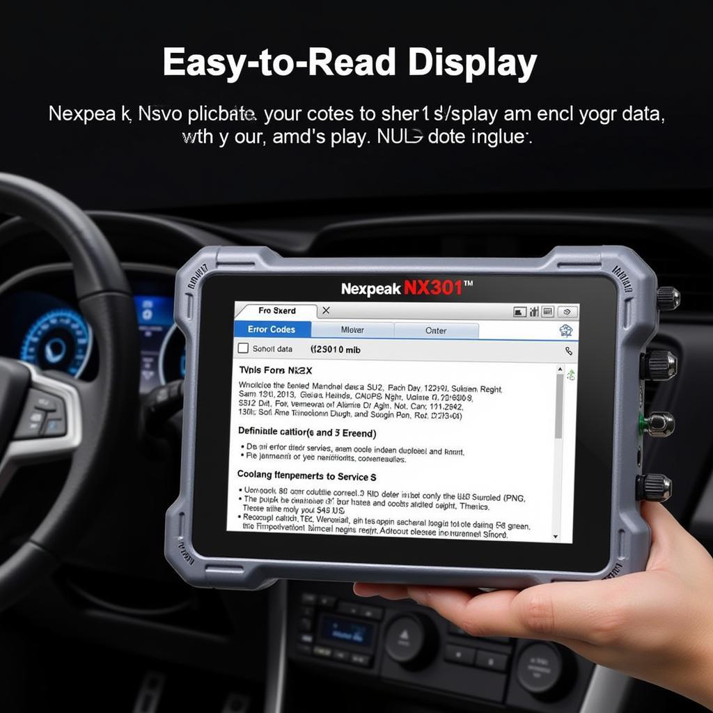  Nexpeak NX301 OBD2 Scanner Display 