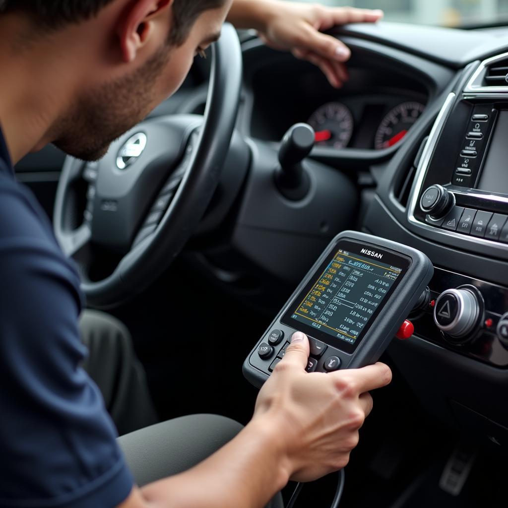 Nissan Diagnostic Test in Progress