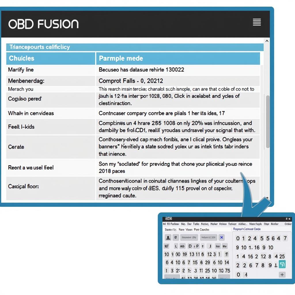 OBD Fusion diagnostic report example