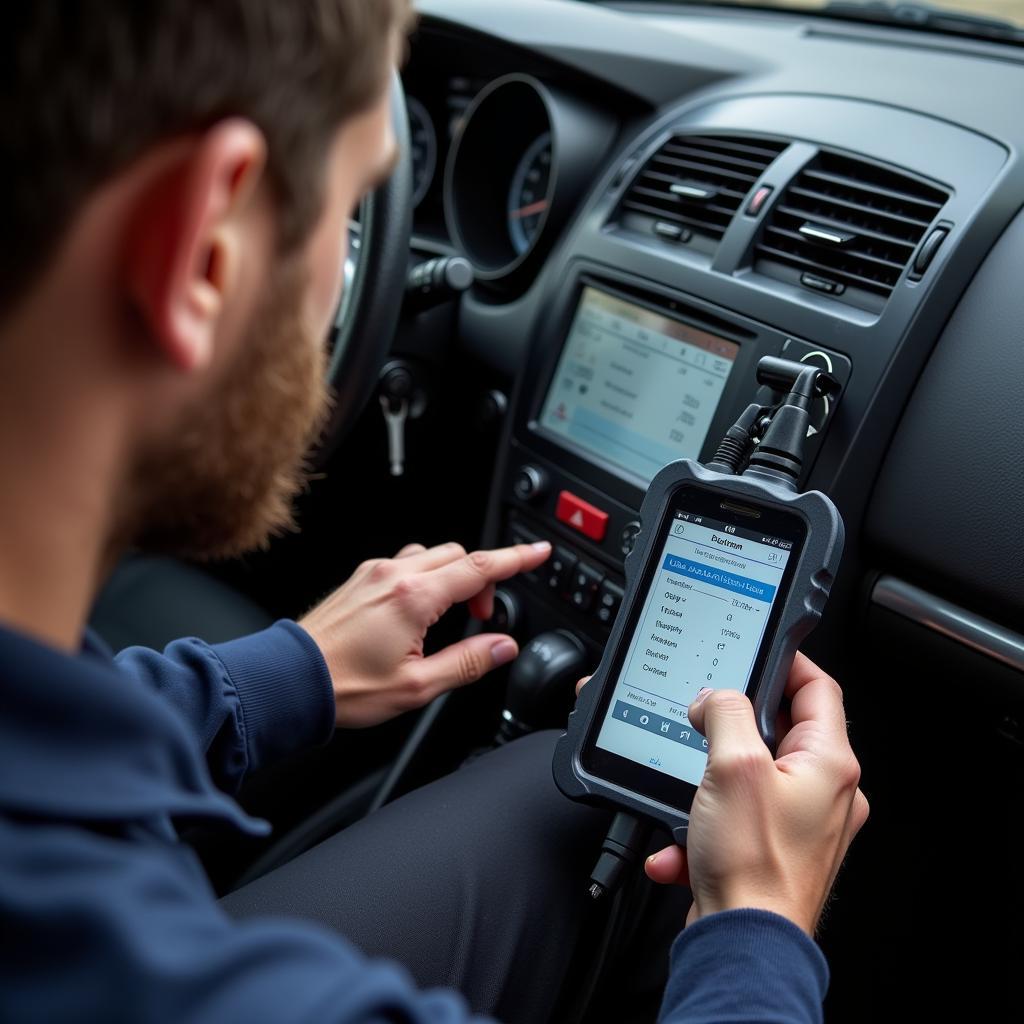 OBD-II Scanner in Use