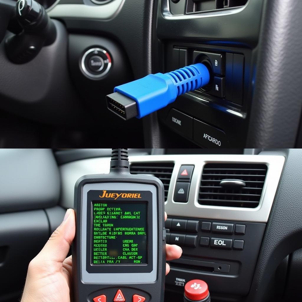 OBD-II scanner plugged in