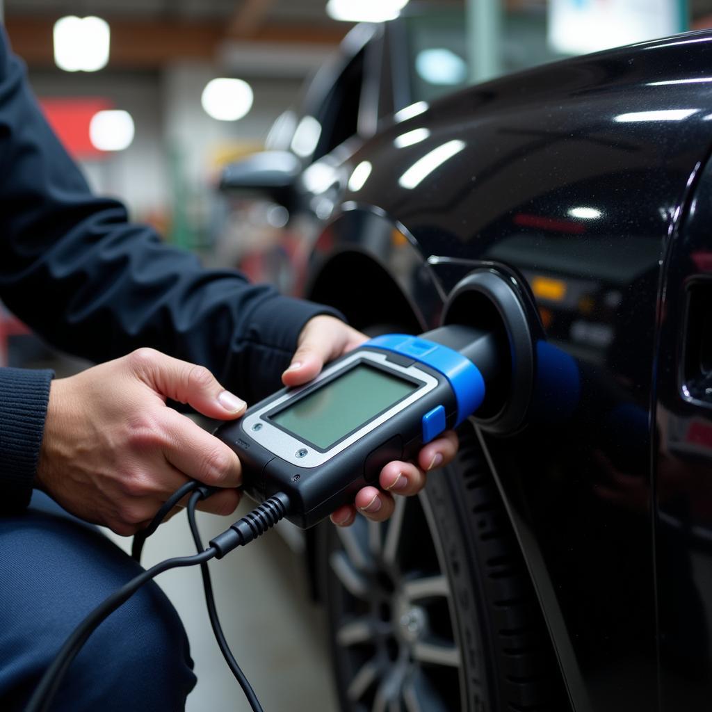 Car Diagnostic Test with OBD-II Scanner