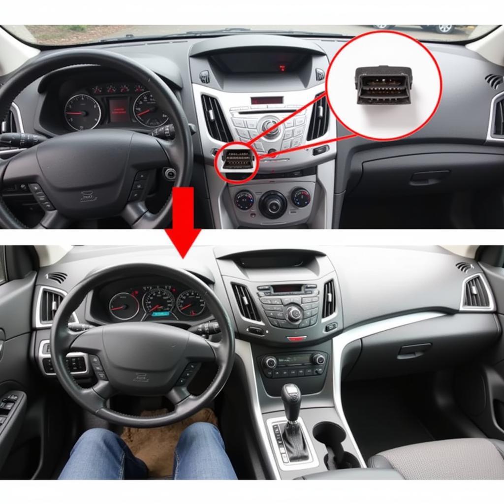 Identifying the OBD-II port in a vehicle