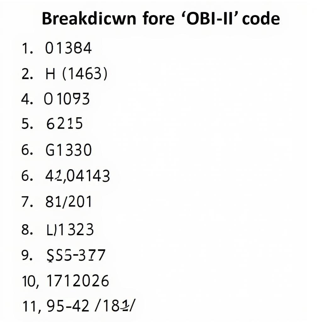 OBD-II Code Structure