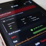 OBD2 Scanner App Displaying Diagnostic Data