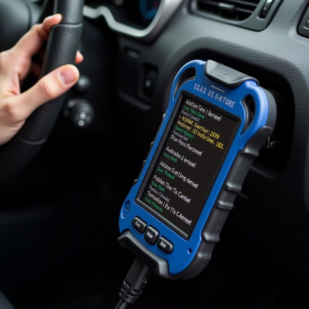 Car Diagnostic Tool Connected