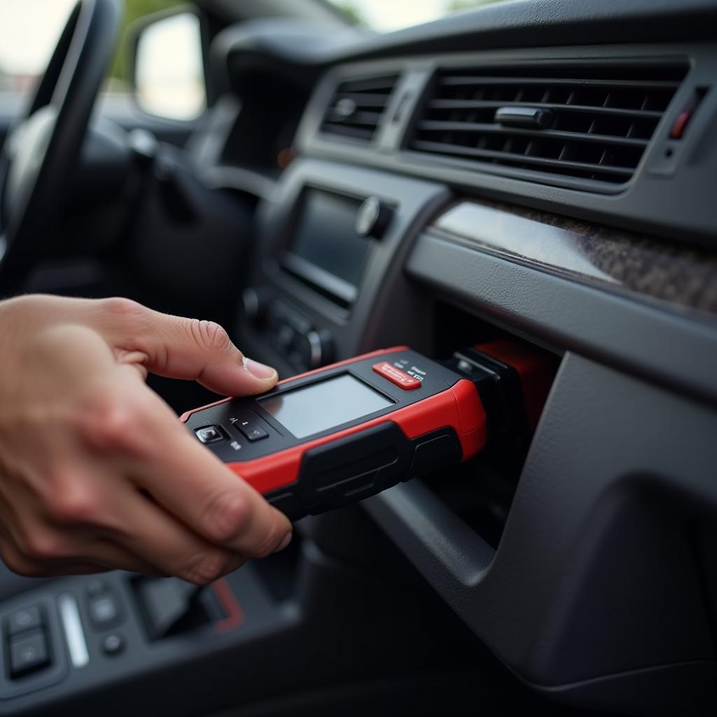 Car Diagnostic Tool Connected