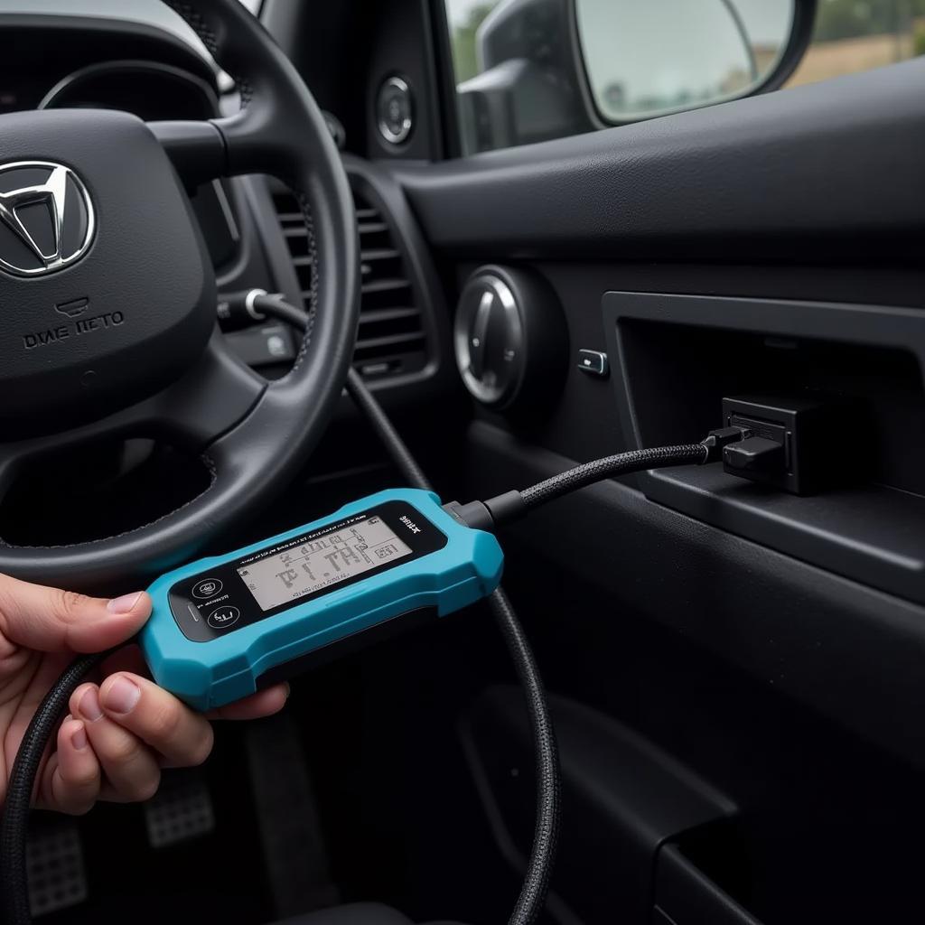 Car Diagnostic Tool Connected