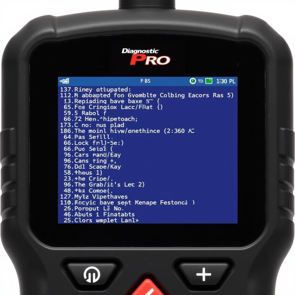 OBD2 Scanner Displaying Diagnostic Codes