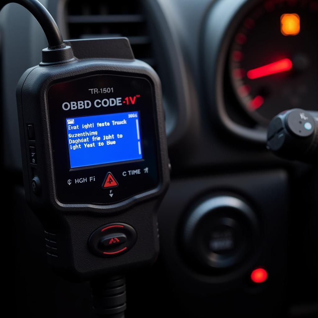 OBD-II Scanner Reading Codes