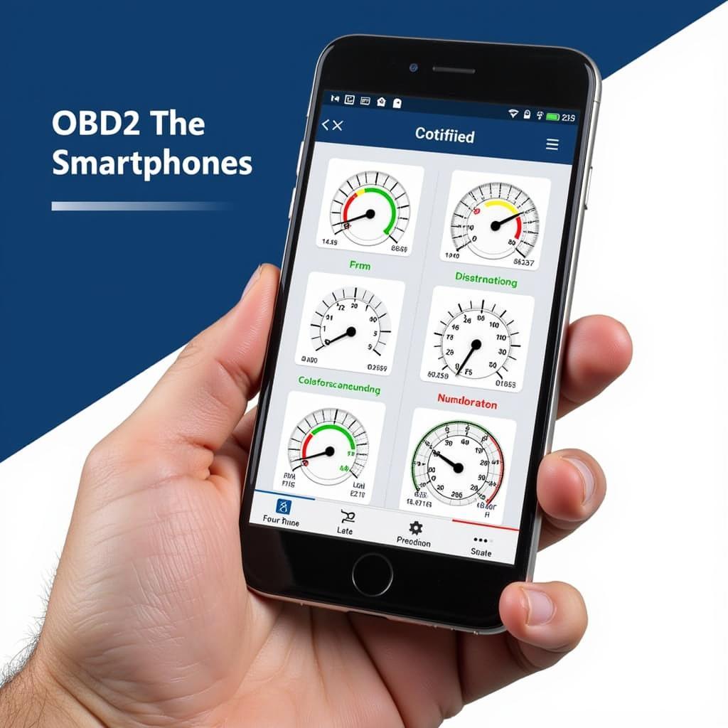 OBD2 Software Dashboard on Smartphone