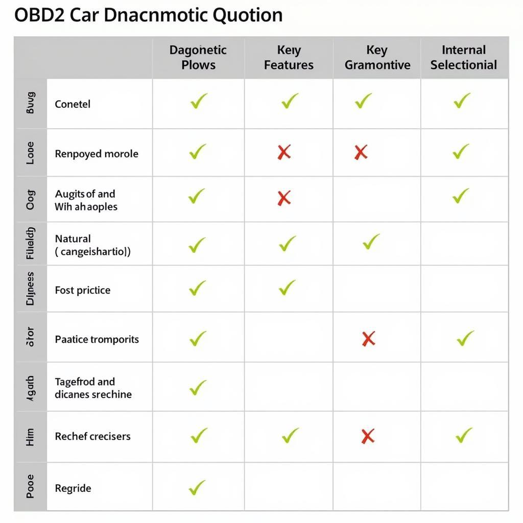 OBD2 Software Feature Comparison