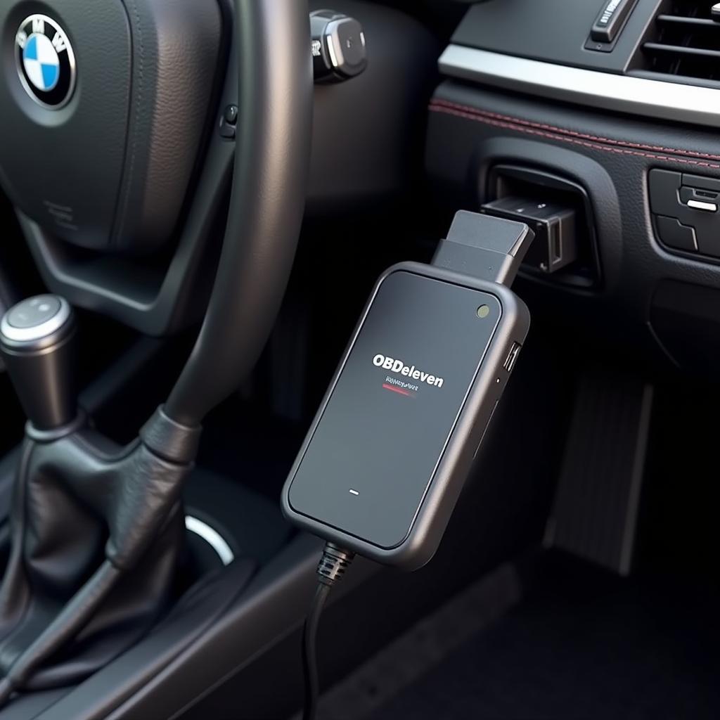 OBDeleven Device Connected to a BMW