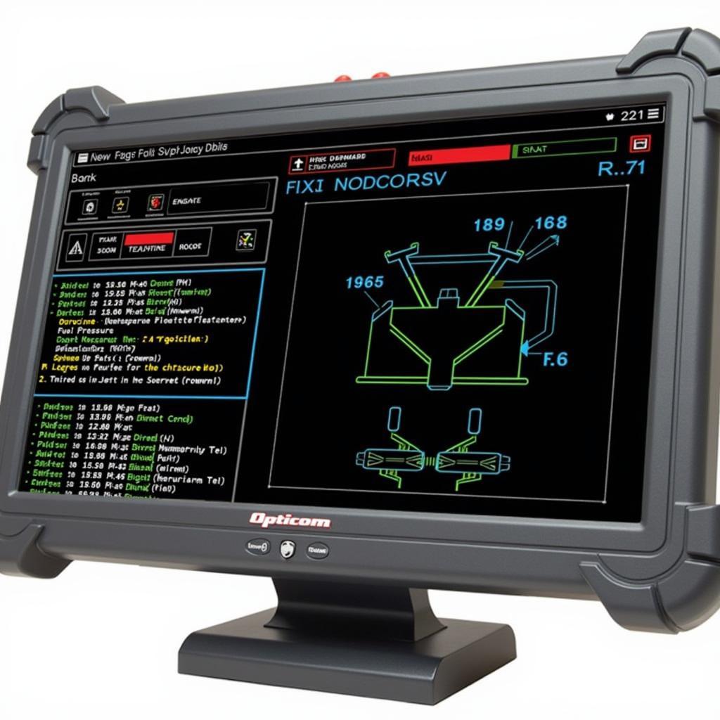 Screenshot of the Opticom diagnostic software interface displaying vehicle data