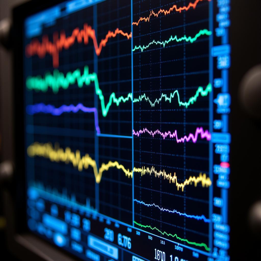 Automotive Oscilloscope Displaying Waveforms