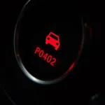 Car Dashboard Showing P0402 Code