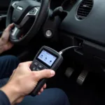 Car Diagnostic Tool Connected to a Car