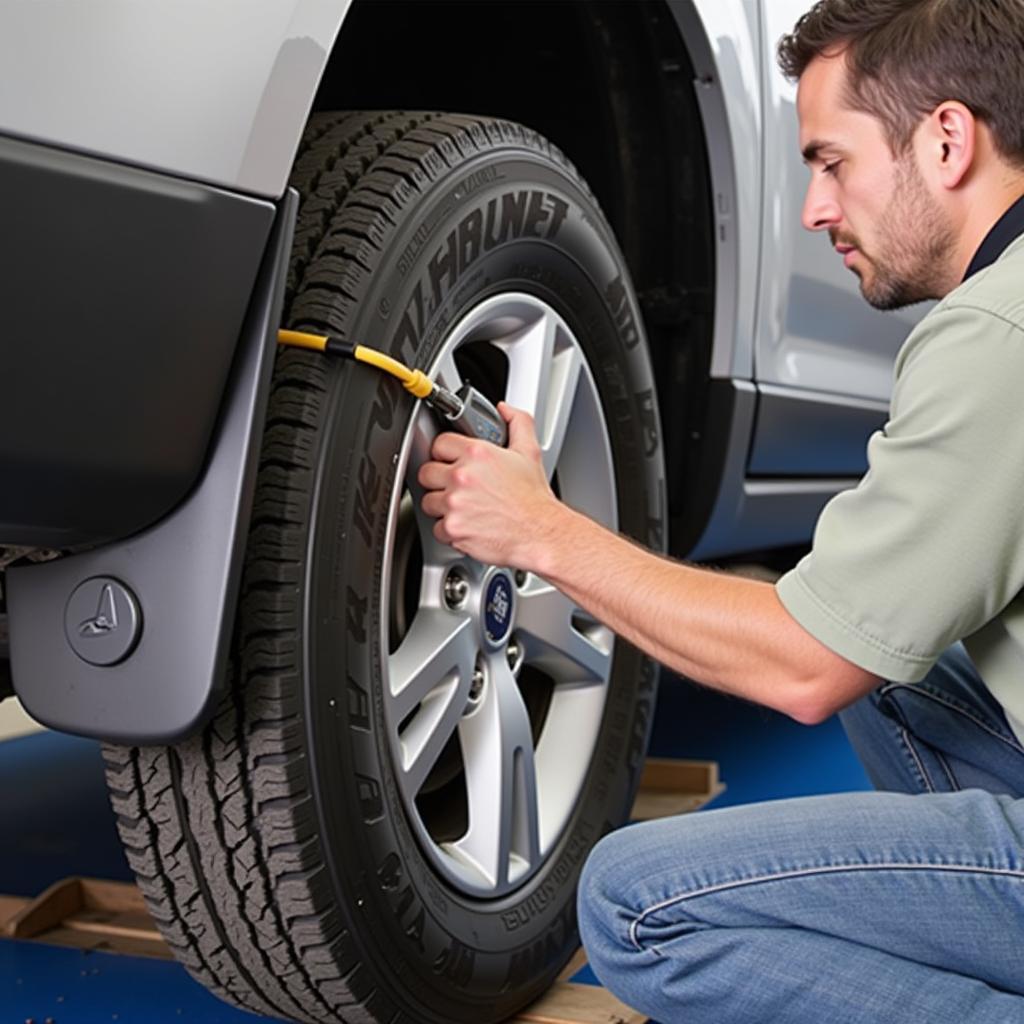 Car o-liner tool being used for point-to-point measuring