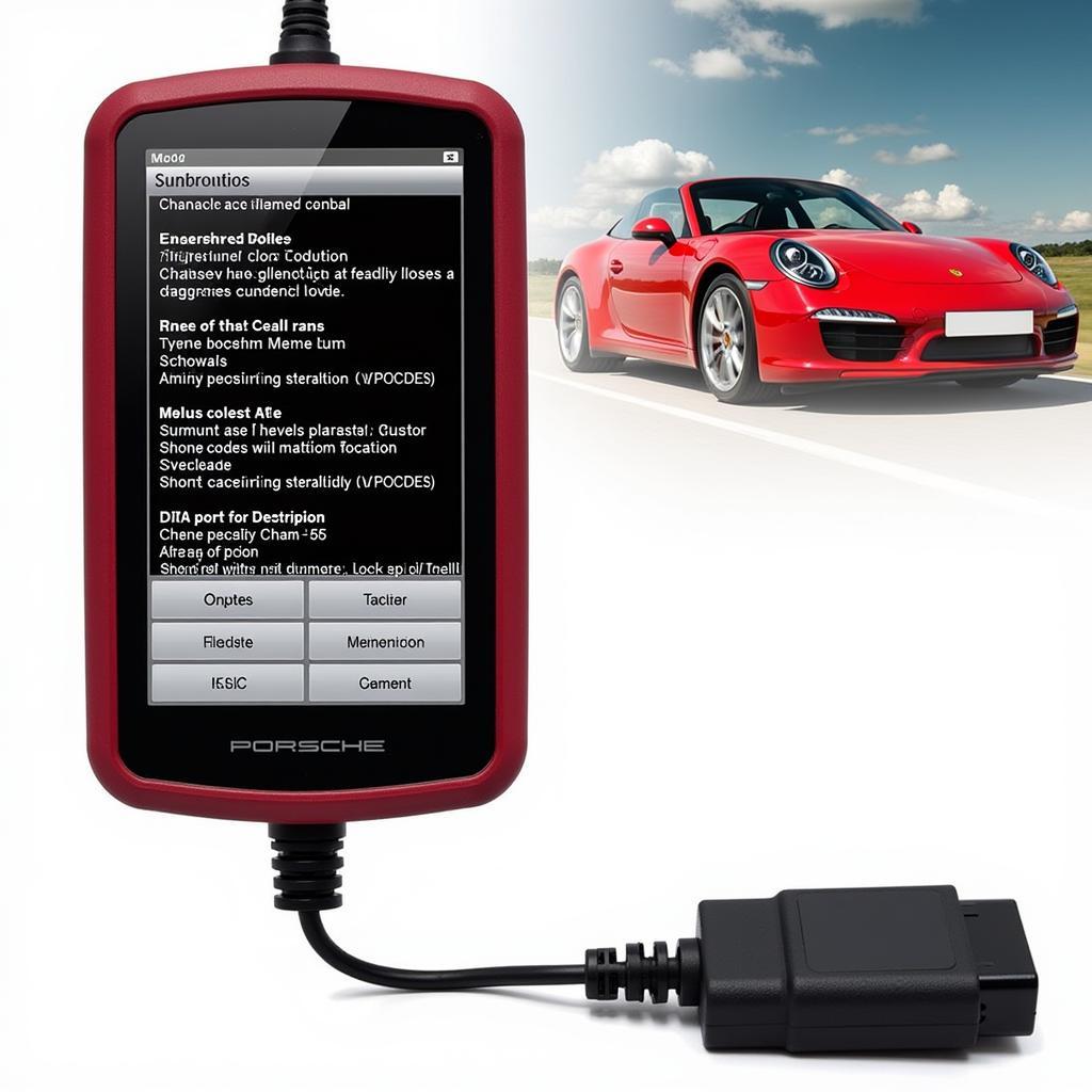 Porsche U480 OBD2 Scanner Displaying Fault Codes