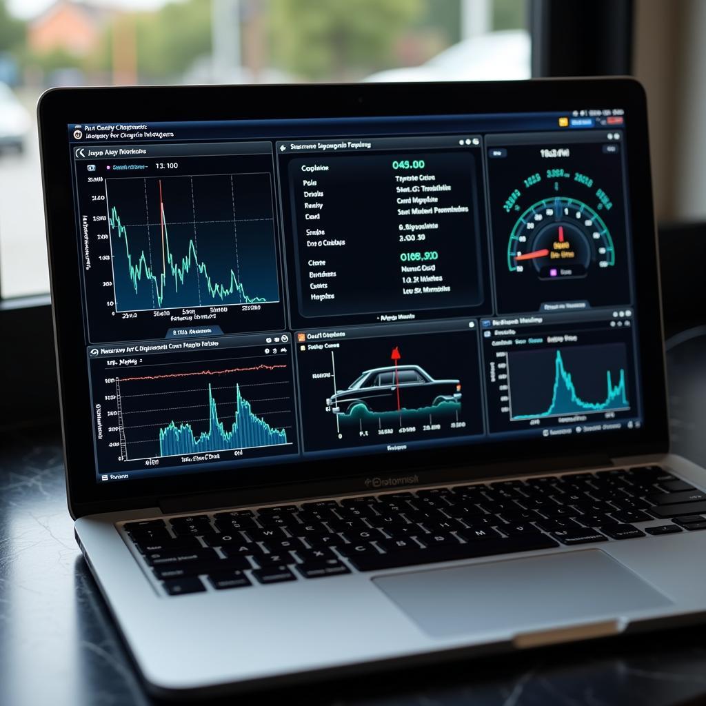 Car Diagnostic Software on Laptop