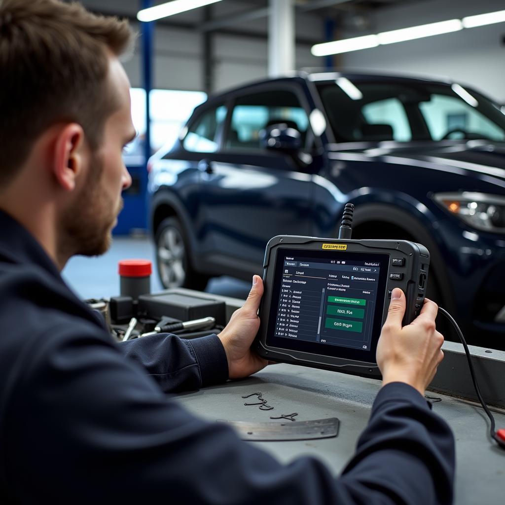 Professional-Grade Diagnostic Scanner in Use